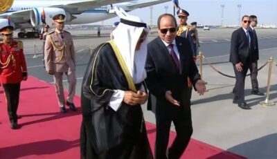 مراسم استقبال أمير الكويت في مطار القاهرة